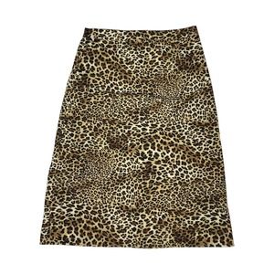 Nasty Gal Collection Leopard Animal Print Skirt Side Zipper Women's US 12